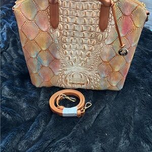 Brahmin Multicolor Embossed Tote